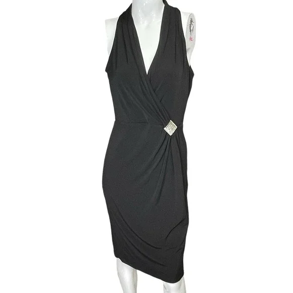 White House Black Market | Dresses | White House Black Market New Size 8  Faux Wrap Little Black Dress | Poshmark
